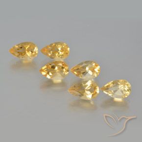 5.40ctw Natural ouro médio Citrino, Formato de pêra, VS