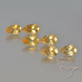 4.80ctw Natural Dourado Citrino, Formato de pêra, VS