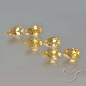 5.02ctw Natural ouro médio Citrino, Formato de pêra, VS