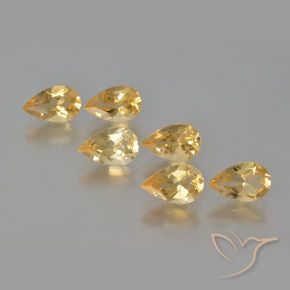 4.79ctw Natural Ouro Citrino, Formato de pêra, VS