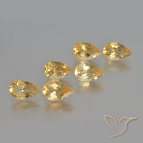 Pedras preciosas de Citrino Ouro natural de 4.79 ct, Formato de pêra, VS