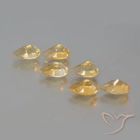Pedras preciosas de Citrino Ouro natural de 4.79 ct, Formato de pêra, VS