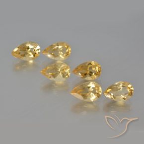 4.99ctw Natural Dourado Citrino, Formato de pêra, VVS-VS