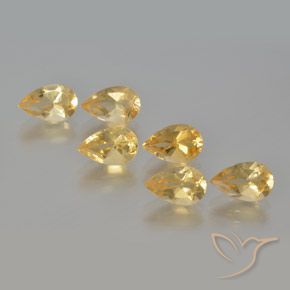 5.02ctw Natural Ouro Citrino, Formato de pêra, VS