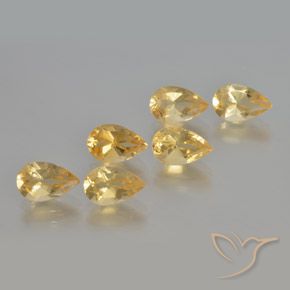 Pedras preciosas de Citrino Ouro natural de 5.02 ct, Formato de pêra, VS