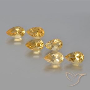 5.18ctw Natural Dourado Citrino, Formato de pêra, VS
