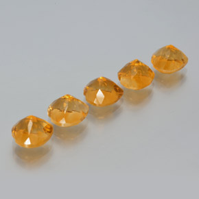 Pedras preciosas de citrino dourado natural de 6,11 ct, formato de coração, VS