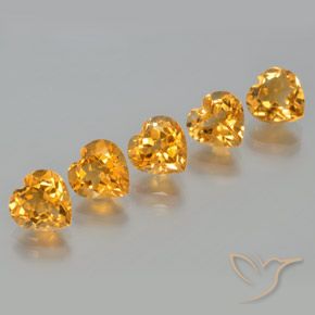5.82ctw Natural Laranja escuro-dourado Citrino, Coração, VS