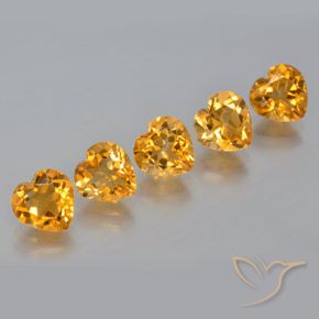 5.61ctw Natural Laranja Profundo-Ouro Citrino, Coração, VS