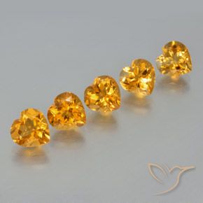 5.90ctw Natural Laranja Profundo-Ouro Citrino, Coração, VS