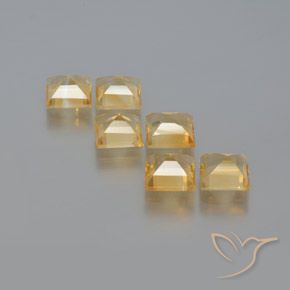 Pedras preciosas de Citrino Laranja Dourada natural de 5.81 ct, Quadrado, VS