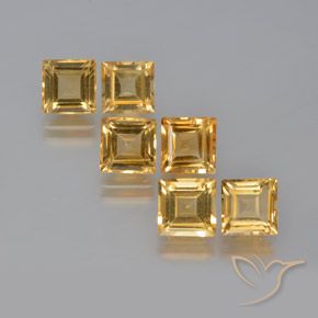 6.59ctw Natural Dourado Citrino, Quadrado, VS