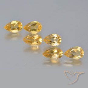 4.35ctw Natural ouro médio Citrino, Formato de pêra, VS