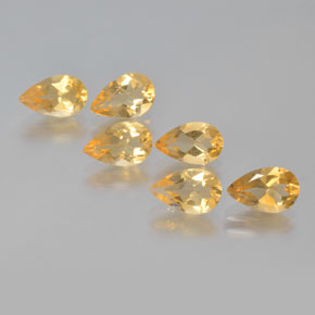 Pedras preciosas de citrino dourado natural de 4,19 ct, formato de pêra, VS