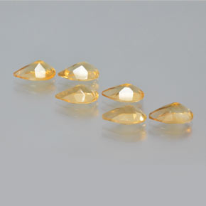 Pedras preciosas de citrino dourado natural de 4,19 ct, formato de pêra, VS
