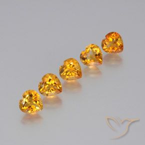 6.00ctw Natural Ouro Citrino, Coração, VS