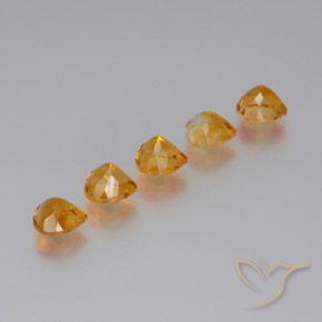 Pedras preciosas de Citrino Ouro natural de 6.00 ct, Coração, VS
