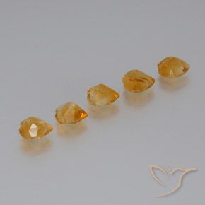 Pedras preciosas de citrino dourado natural de 5,16 ct, formato de coração, VS