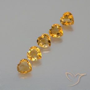 4.97ctw Natural Laranja-dourado médio-claro Citrino, Coração, VS