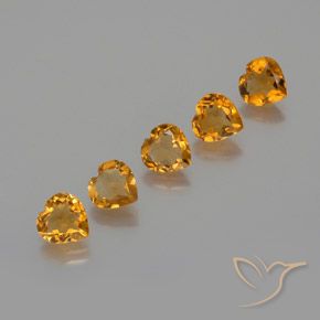 4.80ctw Natural Laranja escuro-dourado Citrino, Coração, VS