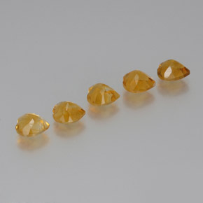 Pedras preciosas de citrino dourado natural de 5,18 ct, formato de coração, VS