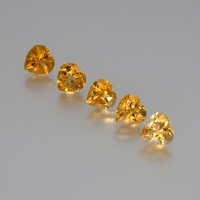 Pedras preciosas de citrino dourado natural de 5,38 ct, formato de coração, VS