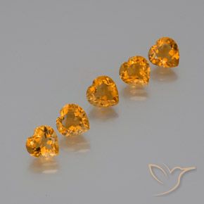 5.48ctw Natural Laranja Profundo-Ouro Citrino, Coração, VS