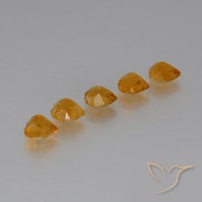 Pedras preciosas de Citrino Laranja Profundo-Ouro natural de 5.48 ct, Coração, VS
