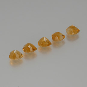 Pedras preciosas de citrino dourado natural de 5,25 ct, formato de coração, VS