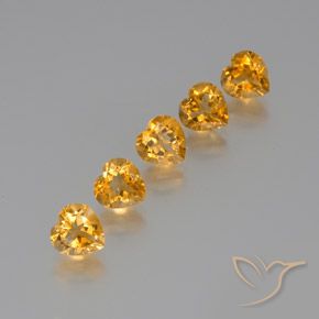 5.77ctw Natural Laranja Profundo-Ouro Citrino, Coração, VS