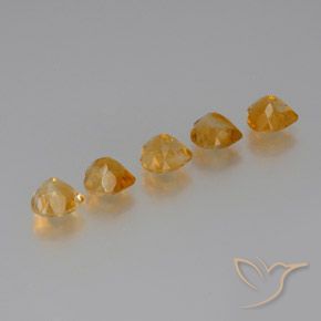 Pedras preciosas de Citrino Laranja Profundo-Ouro natural de 5.77 ct, Coração, VS