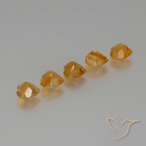 Pedras preciosas de Citrino Laranja Profundo-Ouro natural de 5.59 ct, Coração, VS