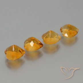 Pedras preciosas de Citrino Ouro natural de 4.00 ct, Coração, VVS-VS