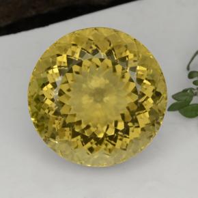 Citrino amarelo natural 29,03ct, corte redondo, VVS