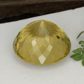 Citrino amarelo natural 29,03ct, corte redondo, VVS
