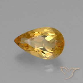 Citrino Dourado Natural 8.90ct, Formato de pêra, VVS