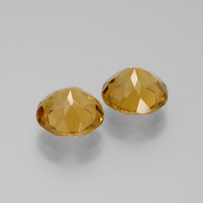 Pedras preciosas de Citrino Amarelo Dourado natural de 4.45 ct, Corte Redondo, VS