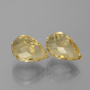 Pedras preciosas de citrino ouro médio natural de 8,83 ct, briolete, VVS-VS