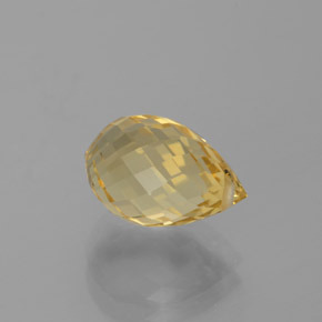 Citrino dourado natural 3,68ct, briolete, VVS