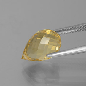 Citrino dourado natural 3,68ct, briolete, VVS