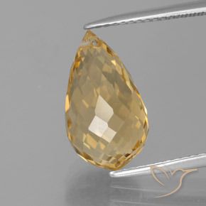 5.95ct Natural ouro médio Citrino, Briolette, VVS