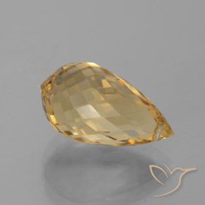 Citrino ouro médio Natural 5.95ct, Briolette, VVS
