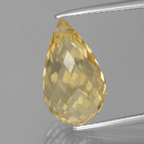 Citrino dourado natural 7,02ct, briolete, VVS