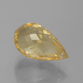 Citrino dourado natural 7,02ct, briolete, VVS