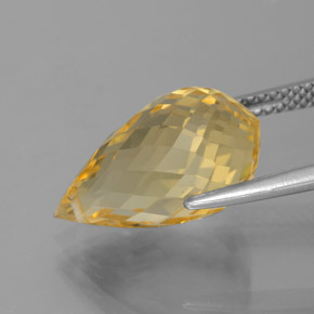 Citrino dourado natural 7,02ct, briolete, VVS
