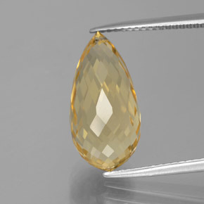 Citrino dourado natural 7,48ct, briolete, VVS-VS