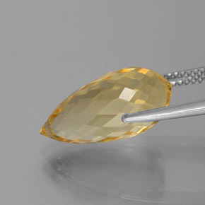 Citrino dourado natural 7,48ct, briolete, VVS-VS