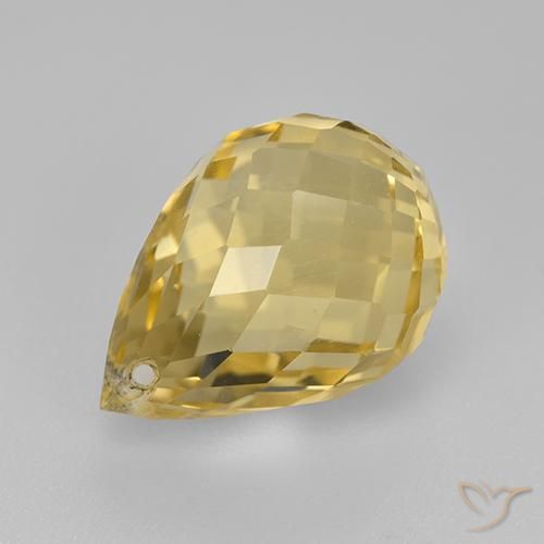 4.21ct Natural Ouro Citrino, Briolette, VVS-VS