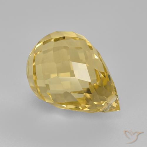 Citrino Ouro Natural 4.21ct, Briolette, VVS-VS