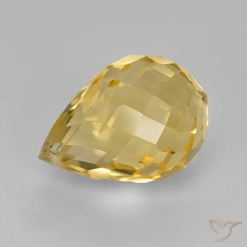 Citrino Ouro Natural 4.21ct, Briolette, VVS-VS